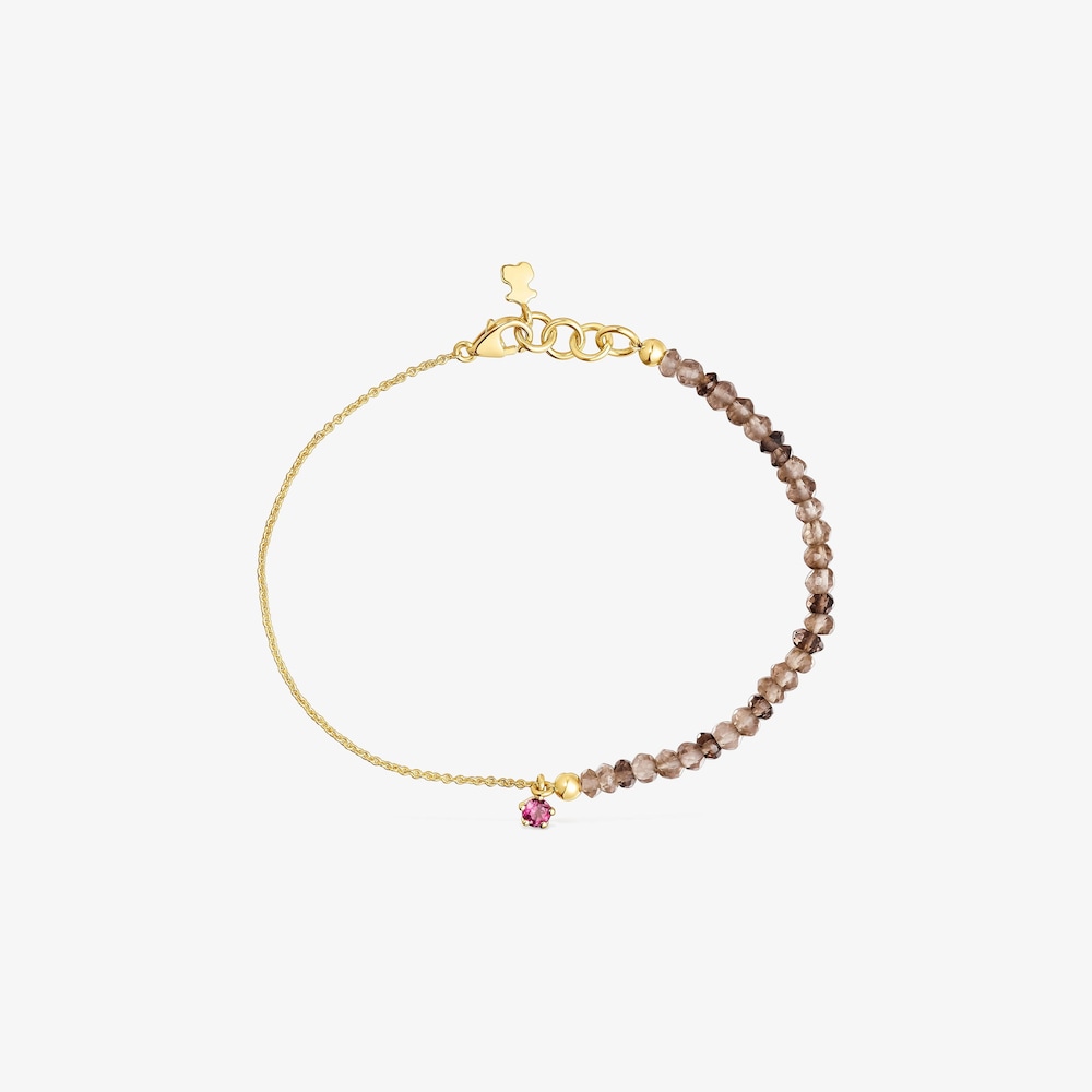 Zlat&yacute; N&aacute;ramok s&nbsp;dymov&yacute;m kremeňom a&nbsp;rodolitom Cool Joy