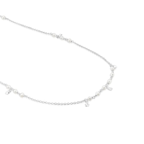 Collar de plata y perlas con motivos TOUS Cool Joy