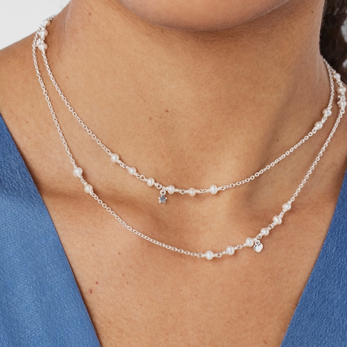 Collar de plata y perlas con motivos TOUS Cool Joy