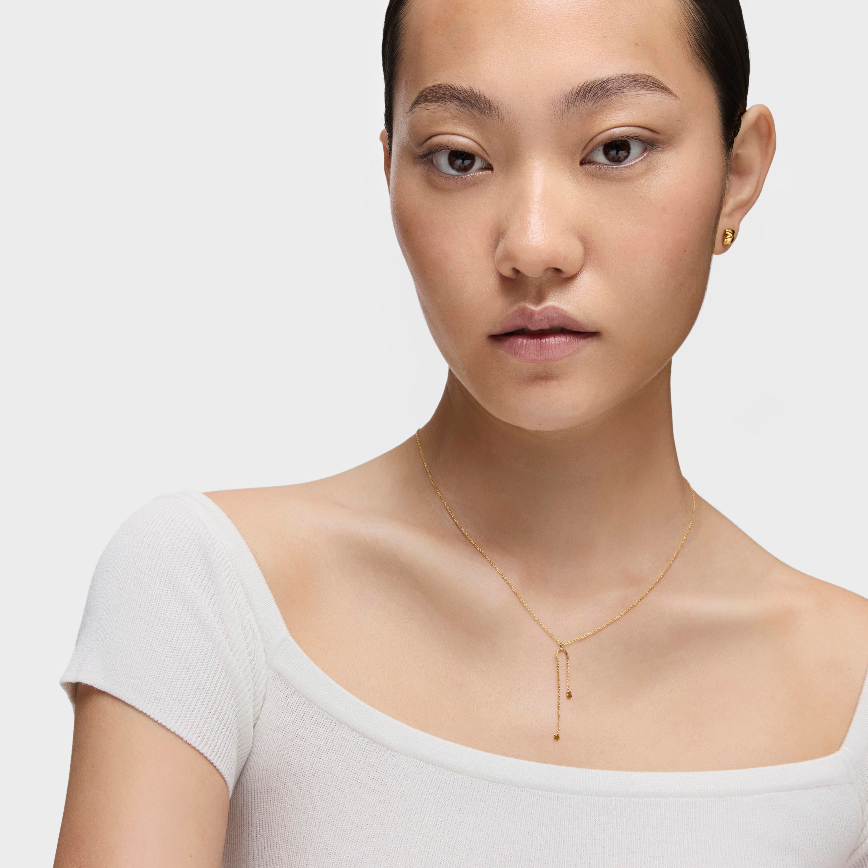 18K Solid Gold TOUS Cool Joy Necklace with bear and star charms