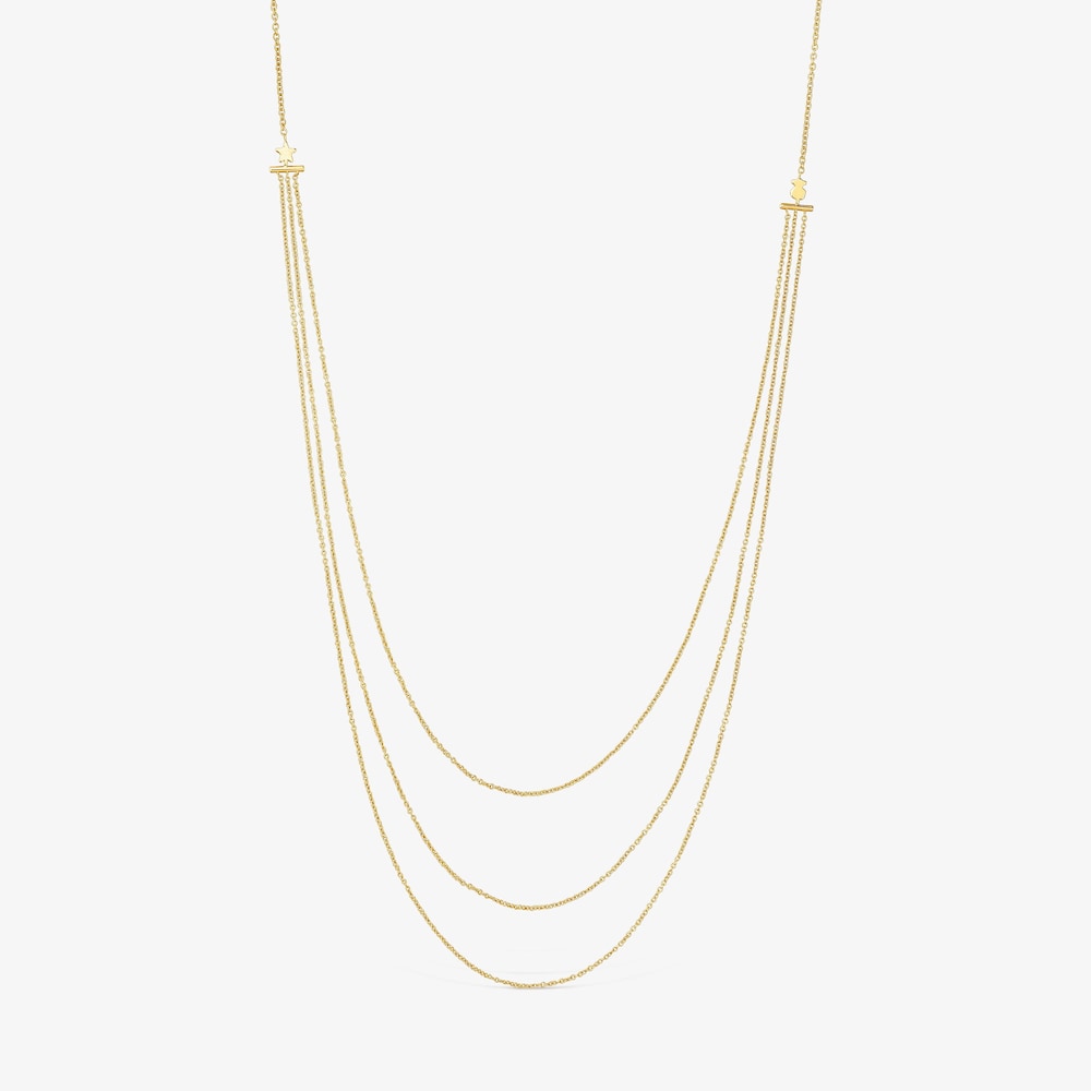 Collar de oro en cascada con motivos oso y estrella TOUS Cool Joy