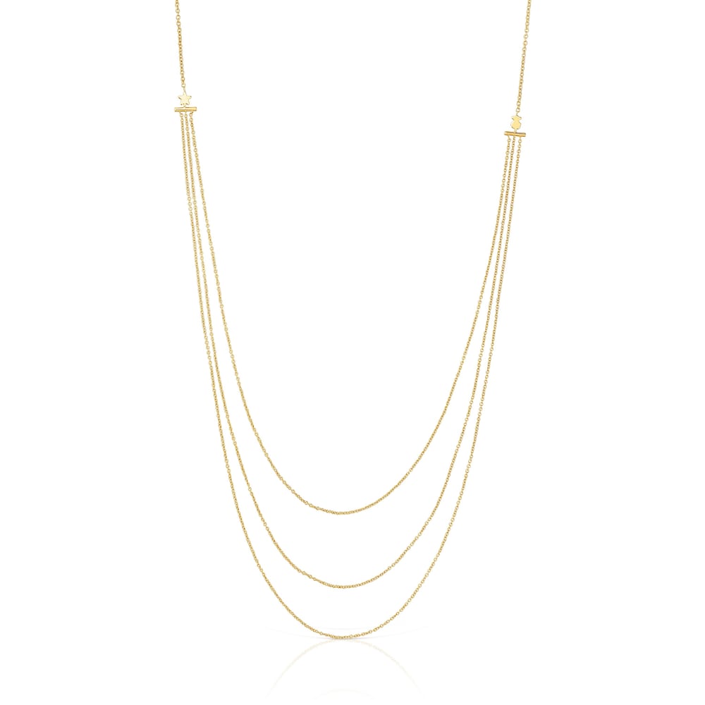 Collar de oro en cascada con motivos oso y estrella TOUS Cool Joy image number 0