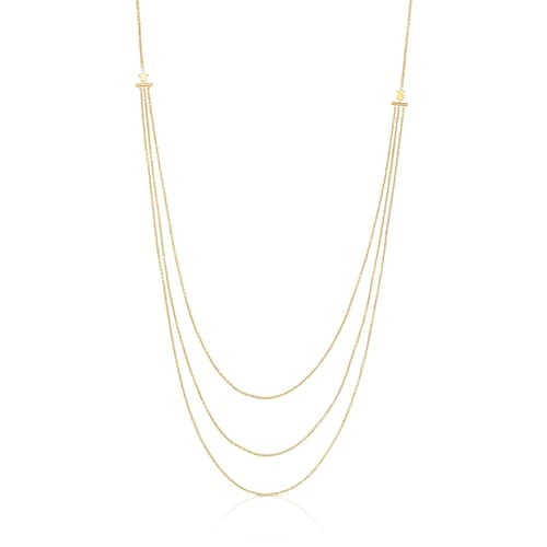 Collar de oro en cascada con motivos oso y estrella TOUS Cool Joy