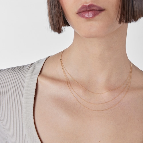 Collar de oro en cascada con motivos oso y estrella TOUS Cool Joy