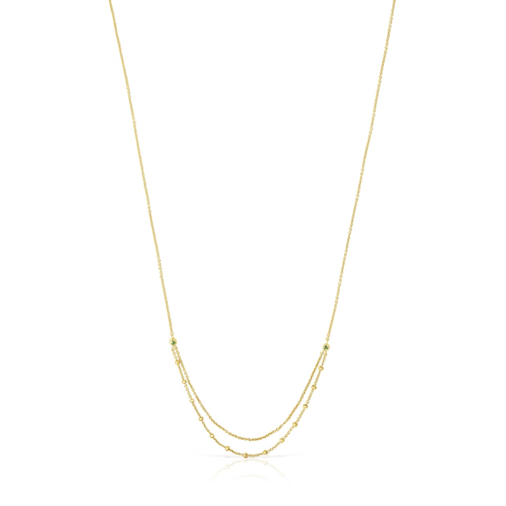 Gold TOUS Cool Joy Necklace with chrome diopside