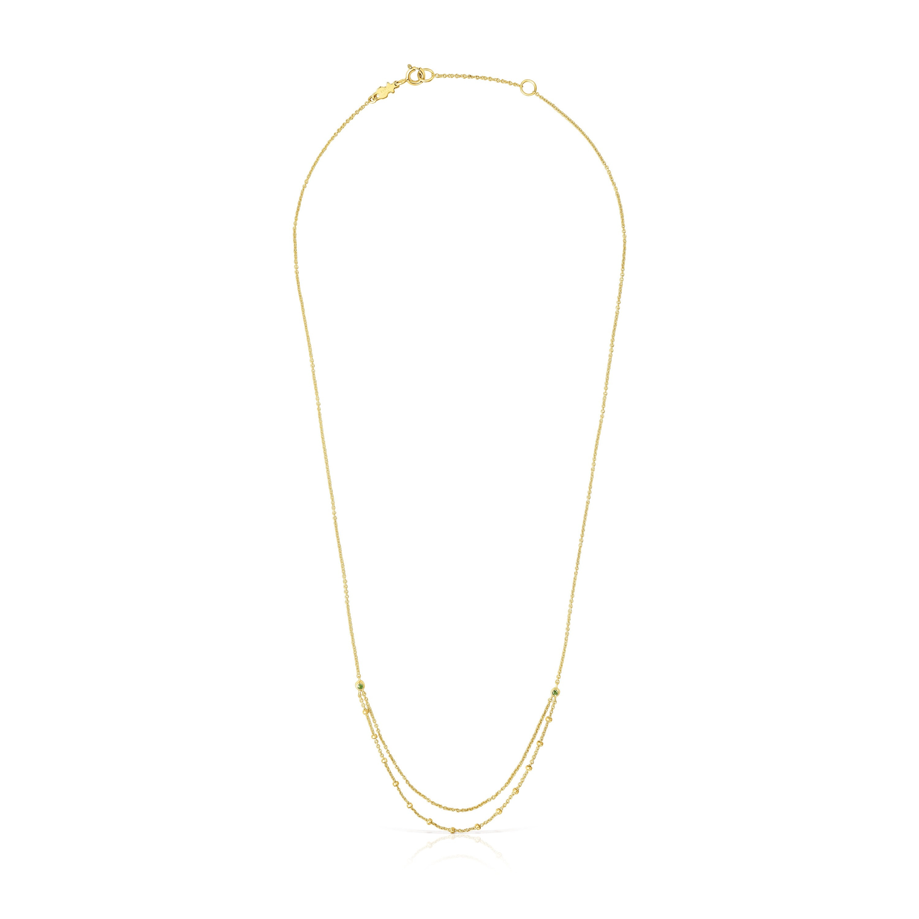 Gold TOUS Cool Joy Necklace with chrome diopside