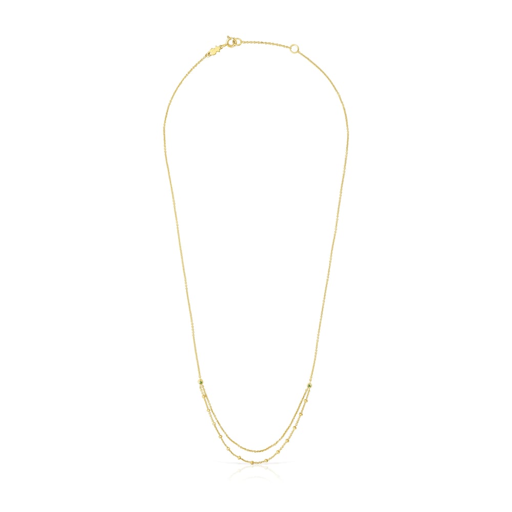 Gold TOUS Cool Joy Necklace with chrome diopside