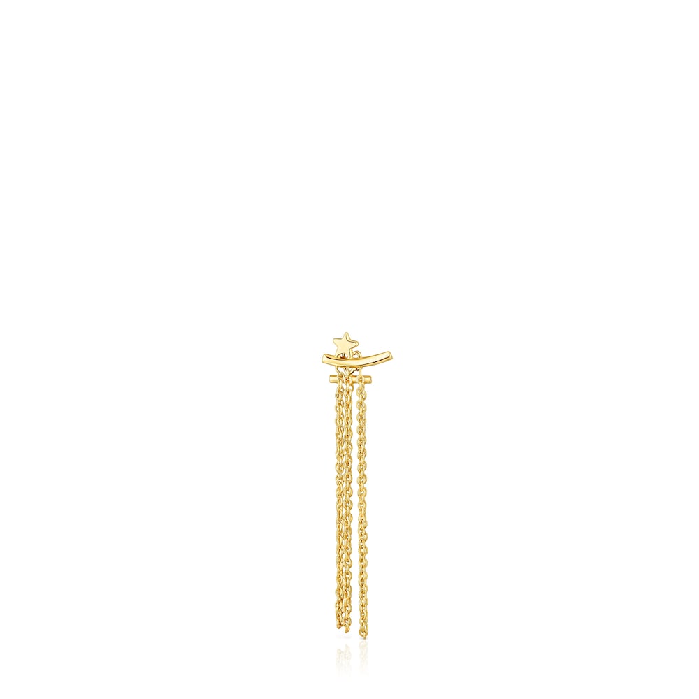 Gold TOUS Cool Joy Earring with three chains image number 0