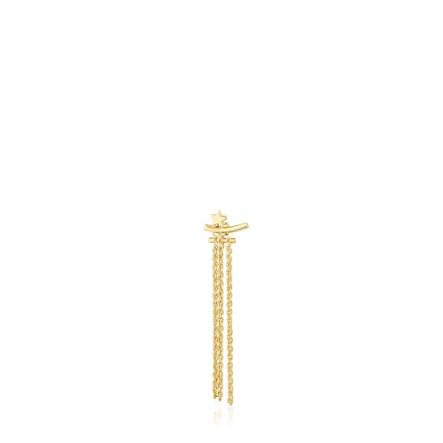 Gold TOUS Cool Joy Earring with three chains