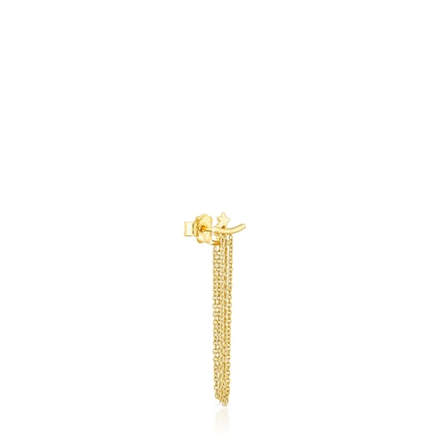 Gold TOUS Cool Joy Earring with three chains