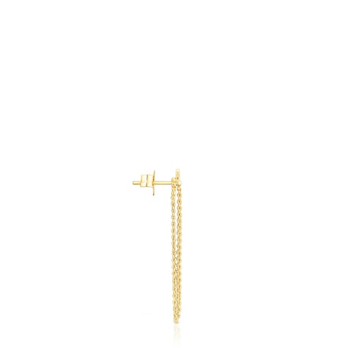 Gold TOUS Cool Joy Earring with three chains