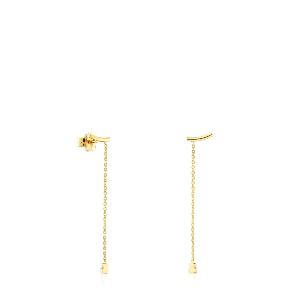 Pendientes de oro con oso y cadena TOUS Cool Joy image number 0