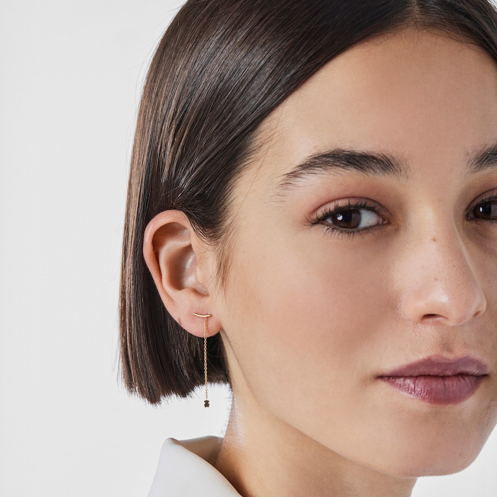 Aretes de oro con oso y cadena TOUS Cool Joy