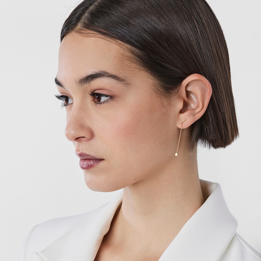 Aretes de oro con oso y cadena TOUS Cool Joy