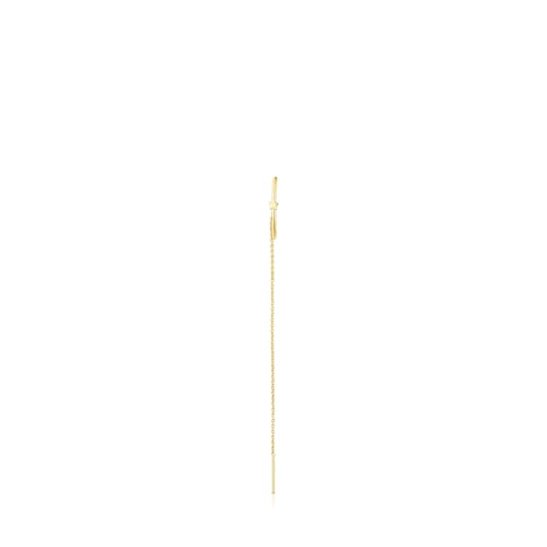 Gold TOUS Cool Joy star charm Earring with chain