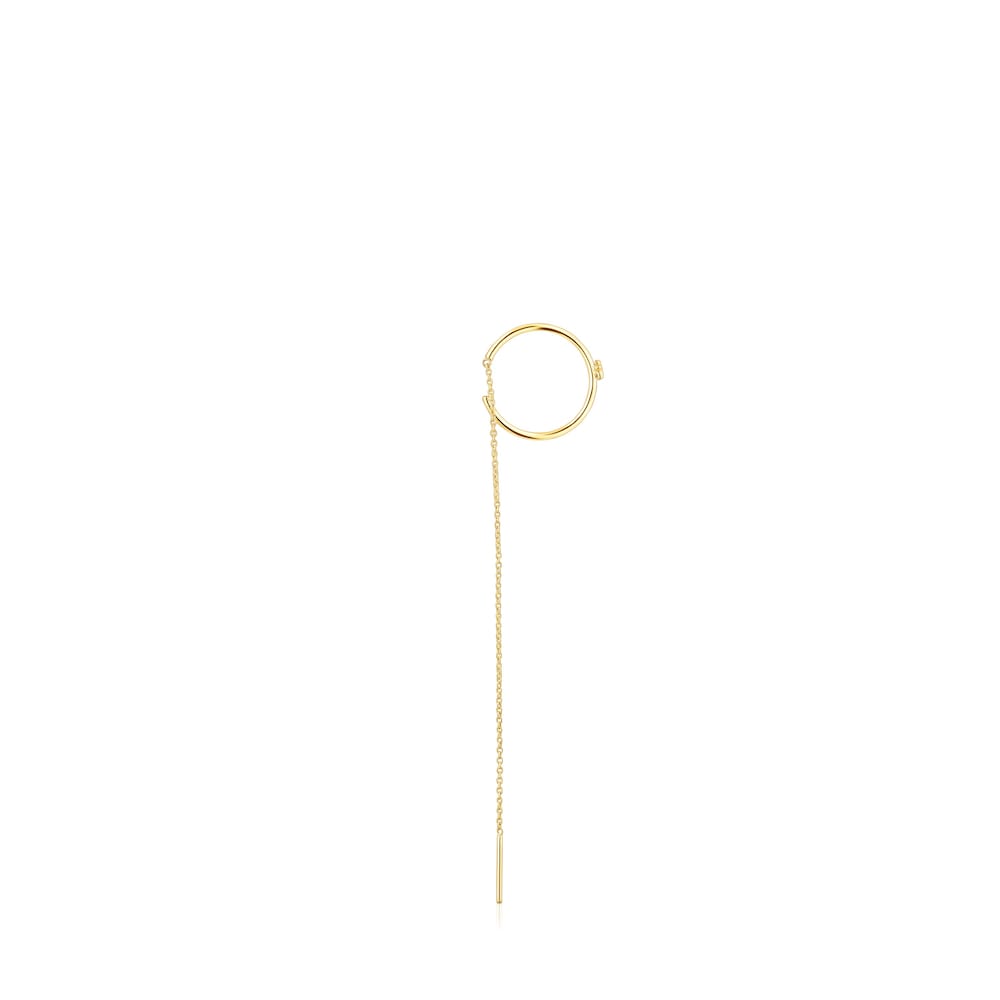 Gold TOUS Cool Joy star charm Earring with chain