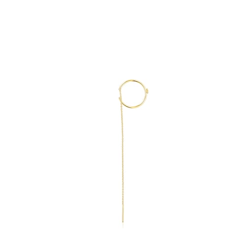 Gold TOUS Cool Joy star charm Earring with chain