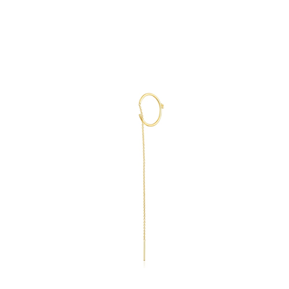 Gold TOUS Cool Joy star charm Earring with chain