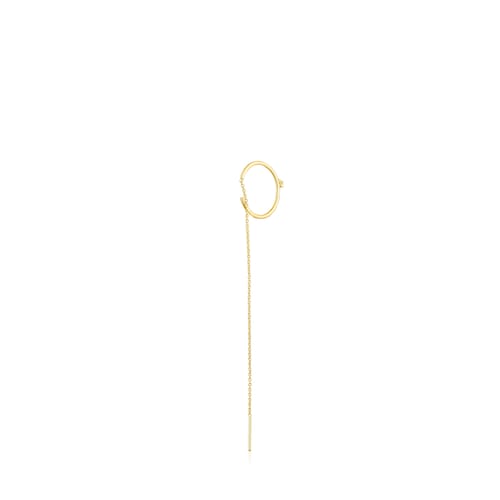 Gold TOUS Cool Joy star charm Earring with chain