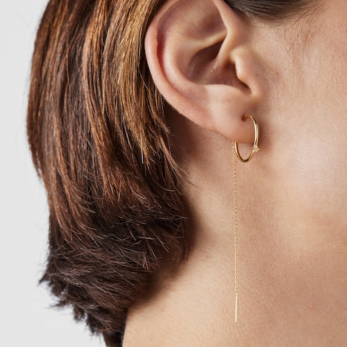 Gold TOUS Cool Joy star charm Earring with chain