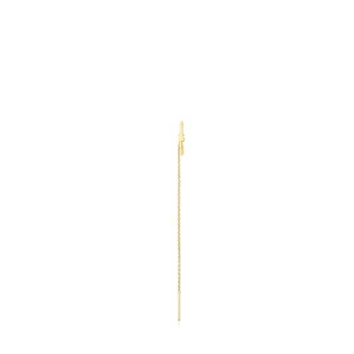 Gold TOUS Cool Joy bear charm Earring with chain