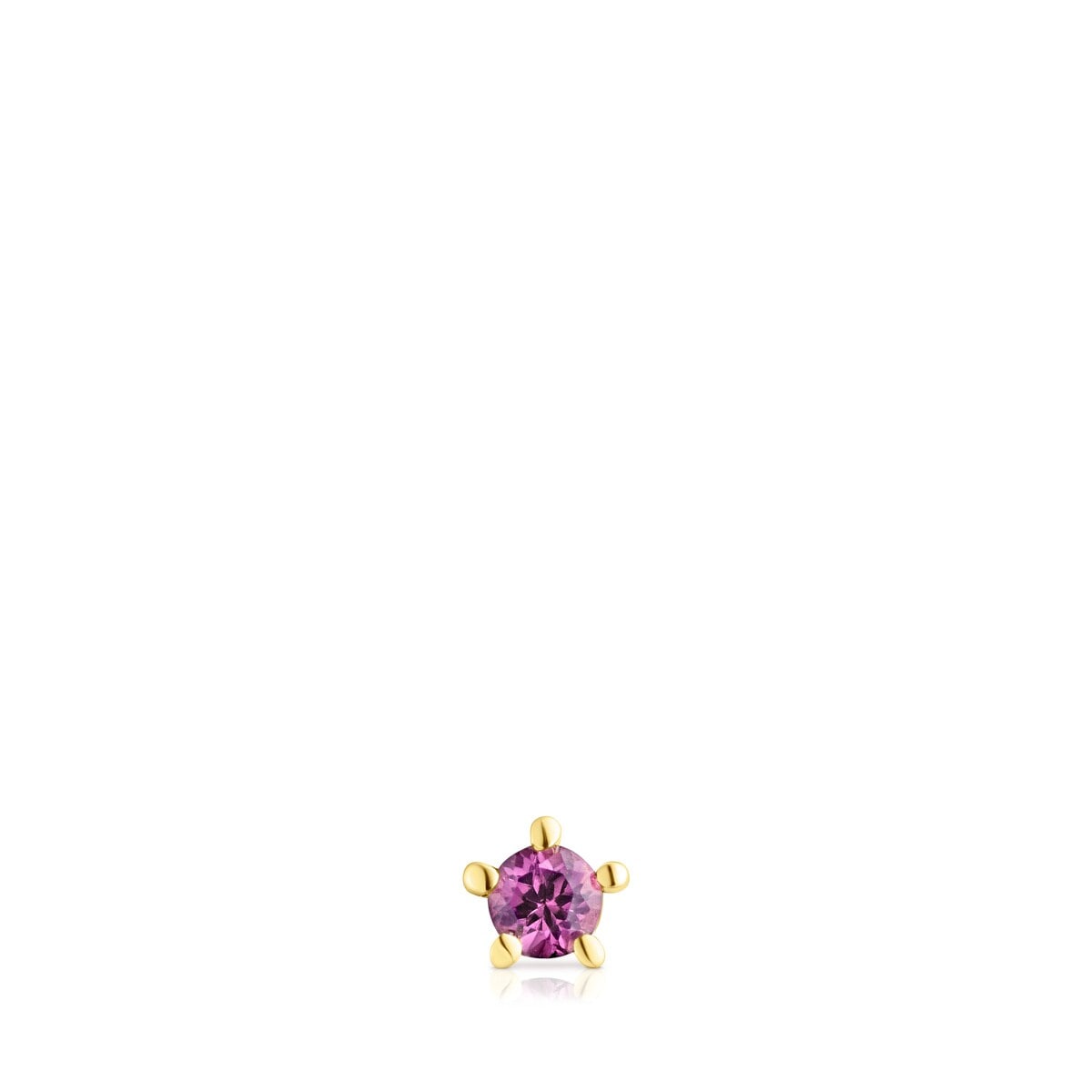 Gold TOUS Cool Joy Ear piercing with rhodolite