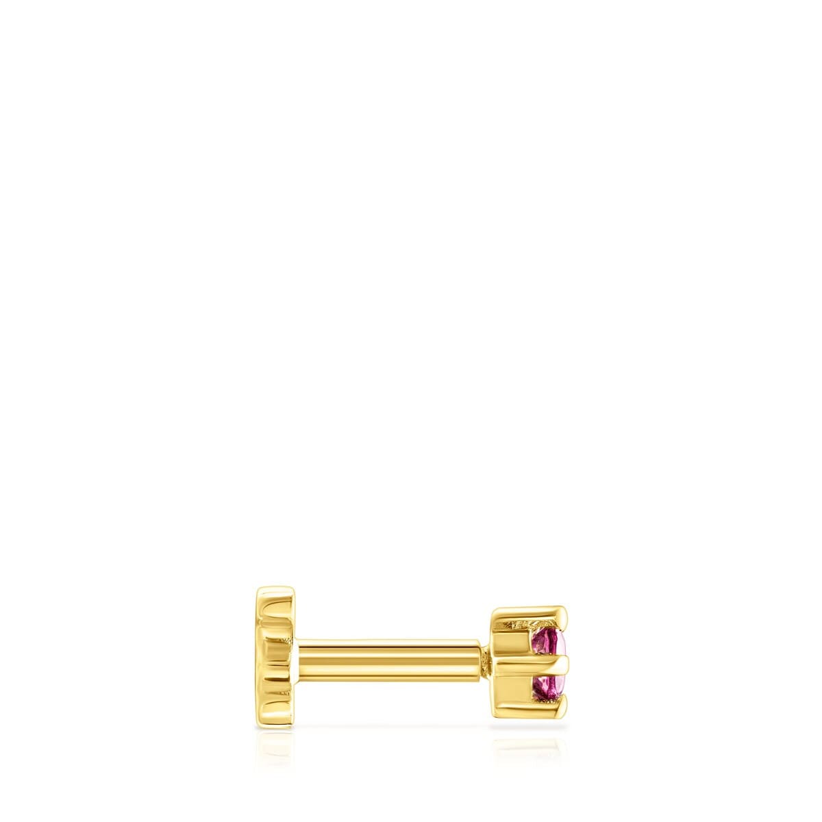 Gold TOUS Cool Joy Ear piercing with rhodolite