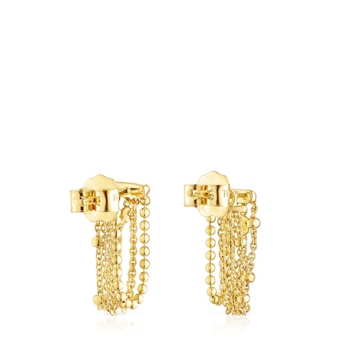 Pendientes de oro con cuatro cadenas Cool Joy