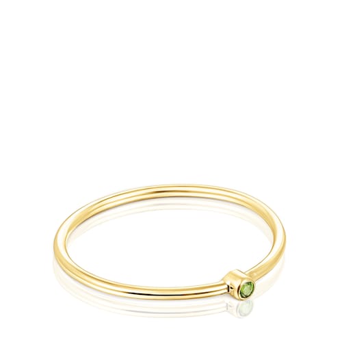 Gold TOUS Cool Joy Ring with chrome diopside