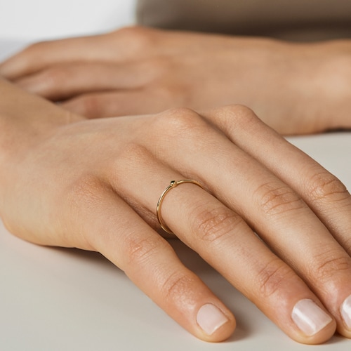 Gold TOUS Cool Joy Ring with chrome diopside