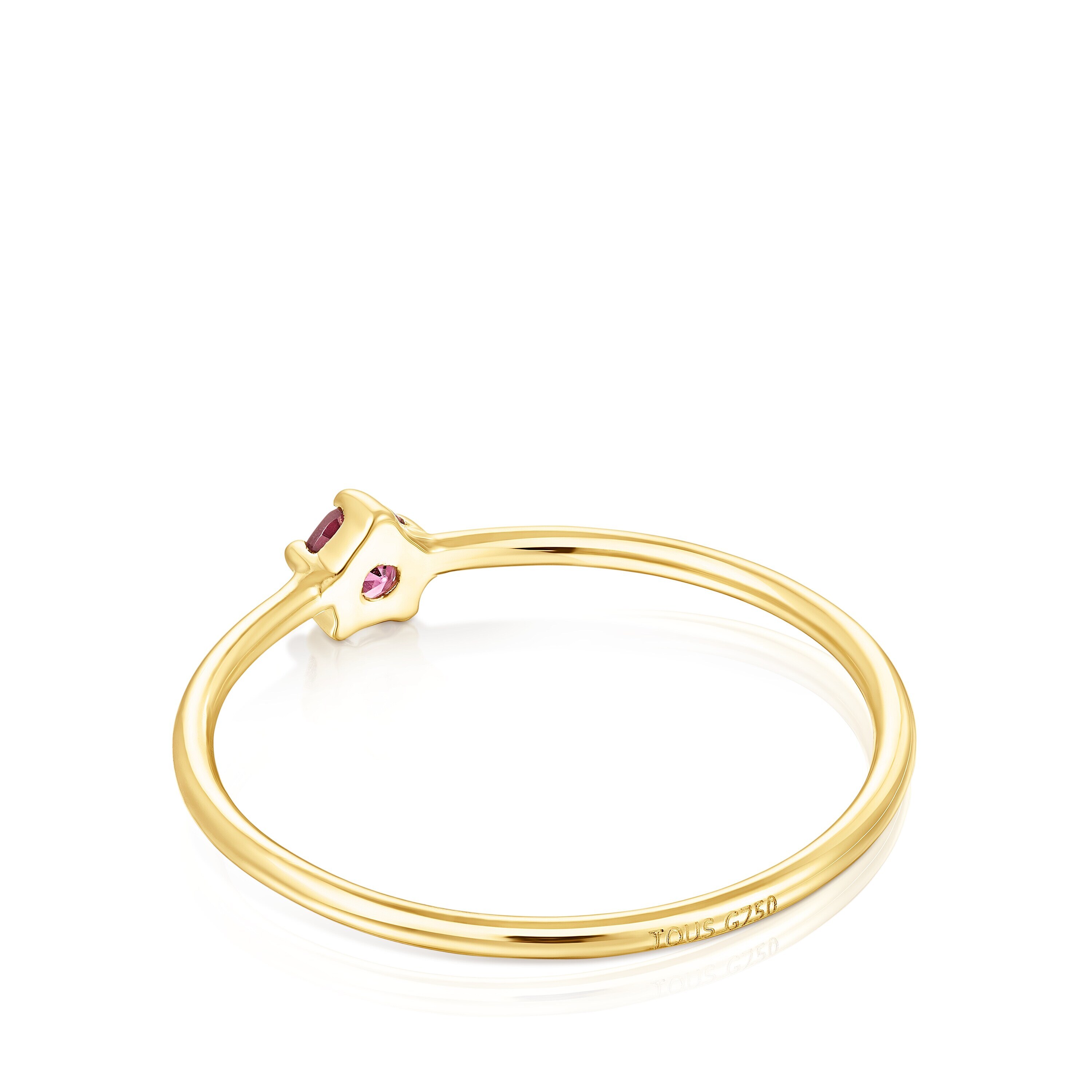 Gold TOUS Cool Joy Ring with rhodolite
