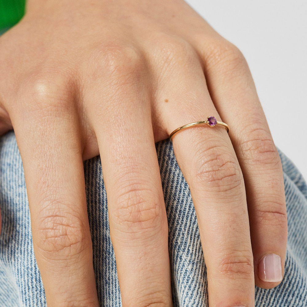 Anillo de oro con rodolita Cool Joy