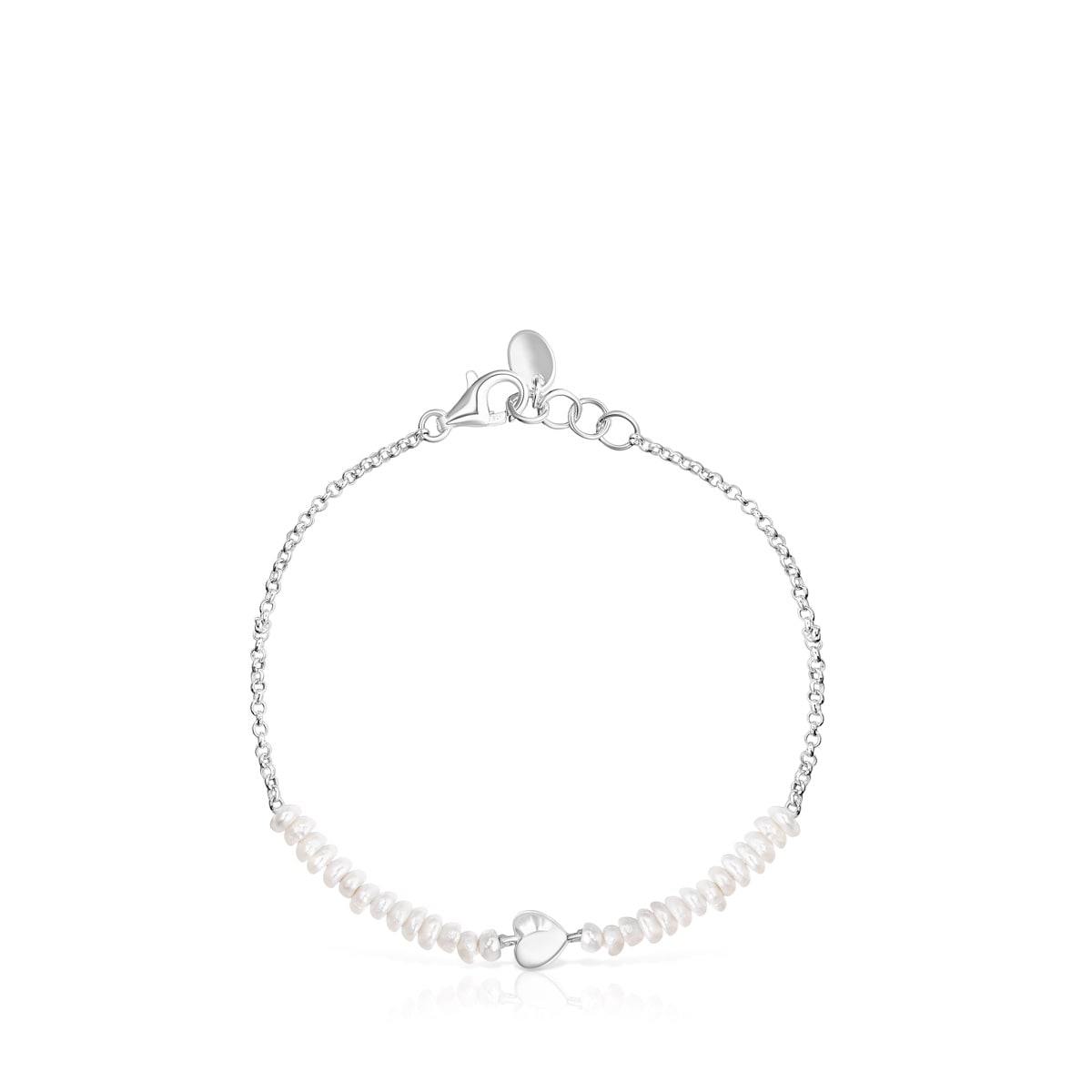 Pack de pulseras de plata y perlas cultivadas, corazón y oso Mini Icons