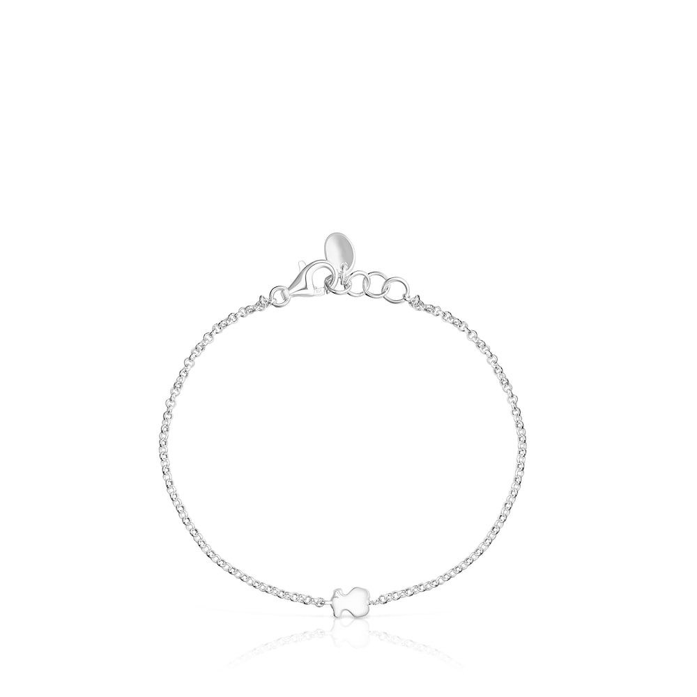 Pack de pulseras de plata y perlas cultivadas, corazón y oso Mini Icons image number 3
