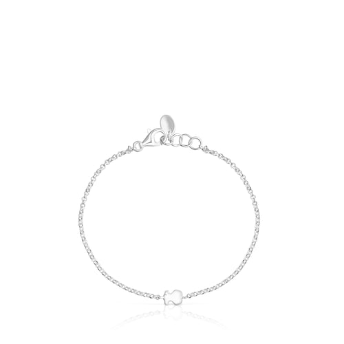 Silver and cultured pearls Mini Icons heart and bear Bracelet set