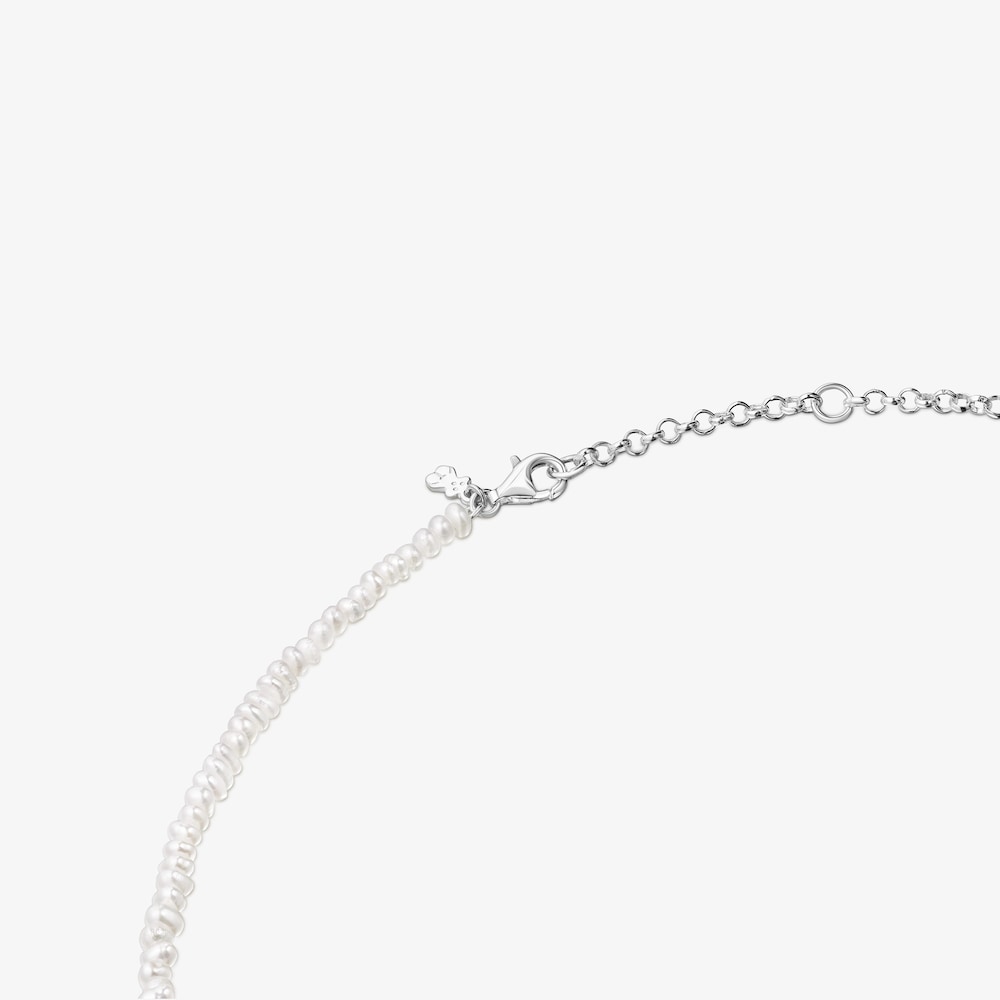 Collar de plata y perlas cultivadas con tres motivos Mini Icons