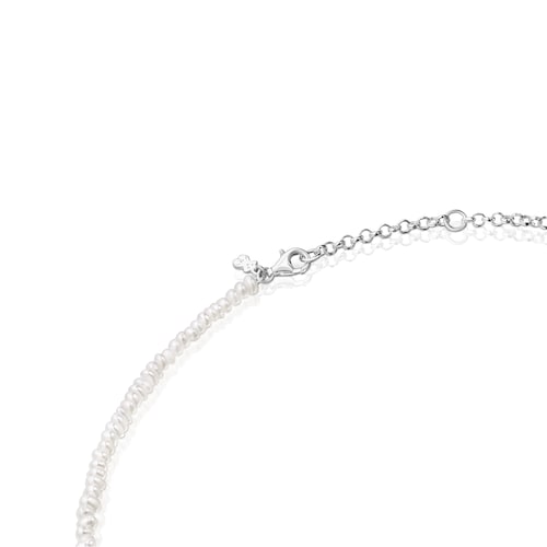 Collar de plata y perlas cultivadas con tres motivos Mini Icons