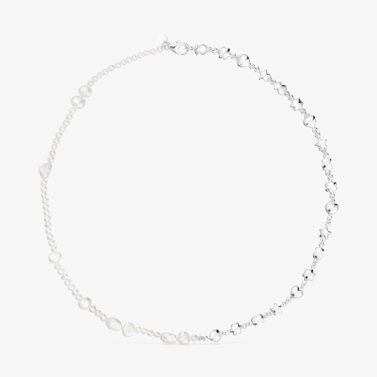 Tous - Collar De Plata Y Perlas Cultivadas Con Motivos Mini Icons - Plateado