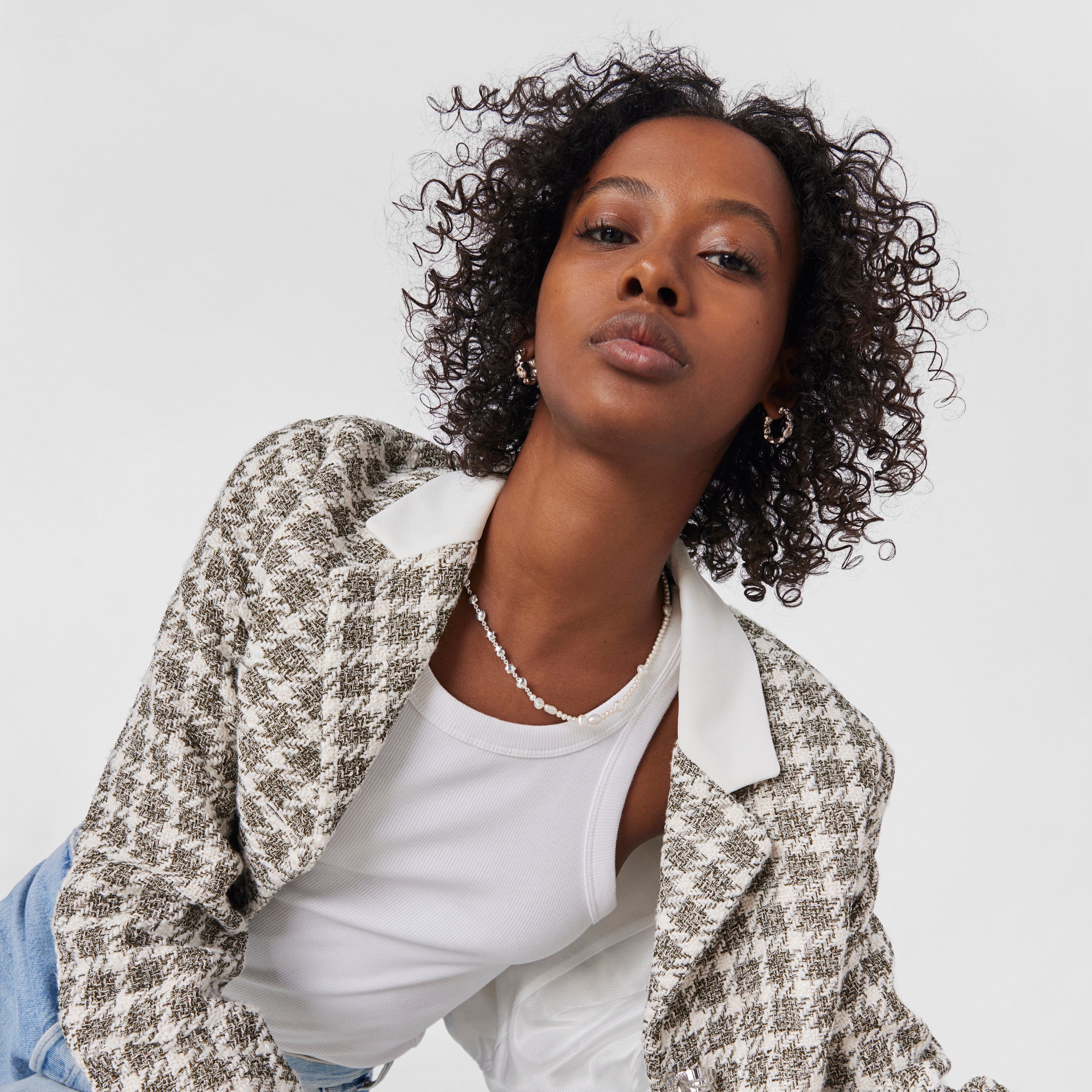 Silver and cultured pearls Mini Icons Necklace with charms