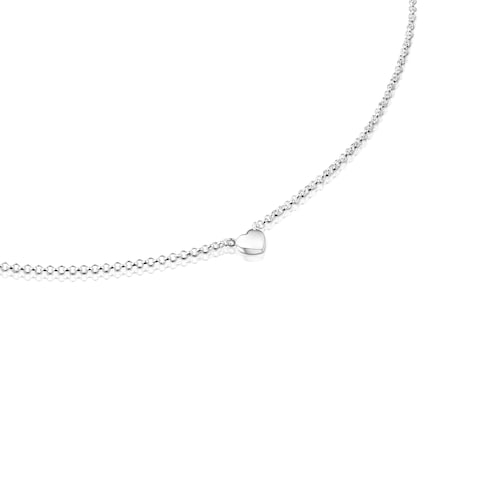Silver and cultured pearls Mini Icons heart and bear Necklace set