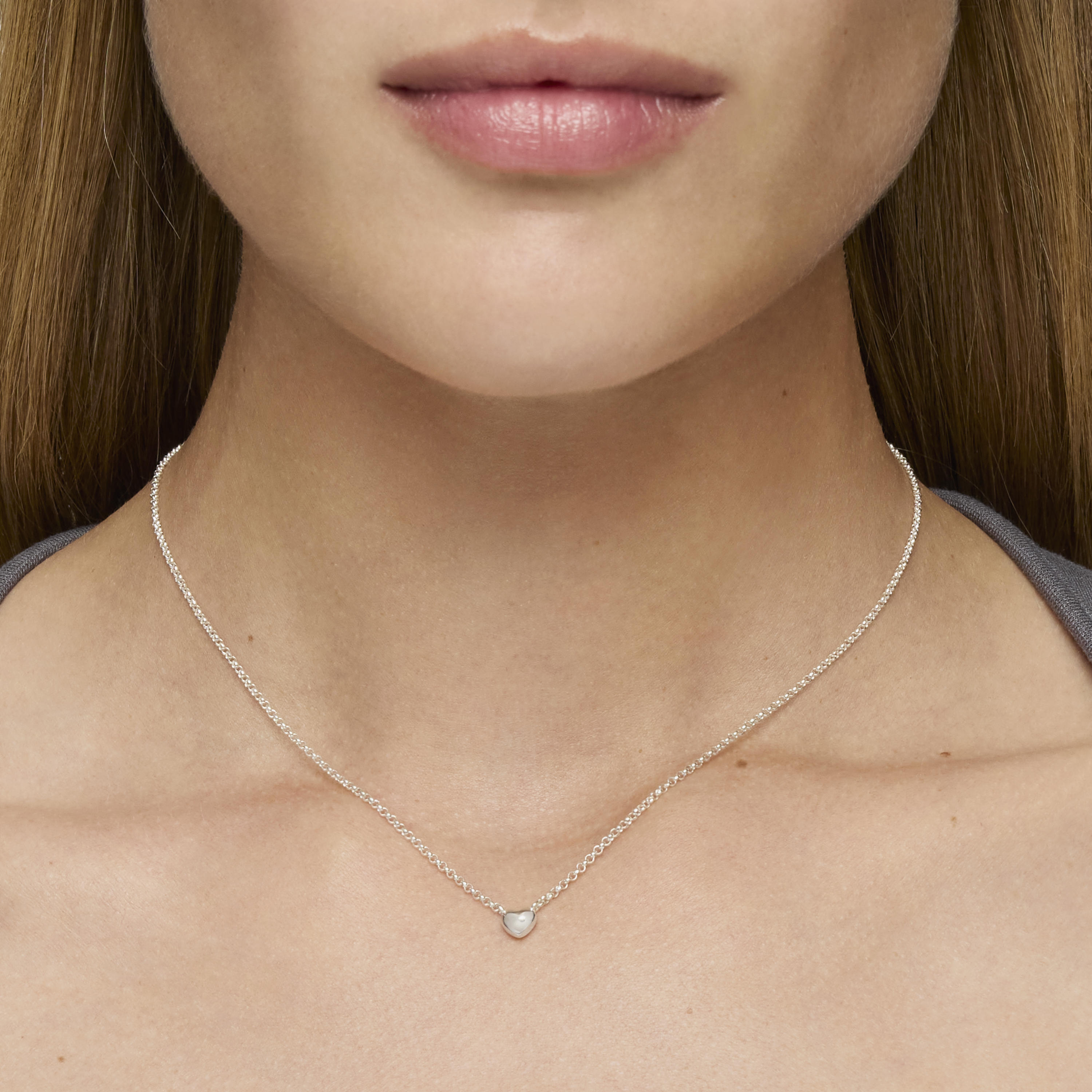 Silver and cultured pearls Mini Icons heart and bear Necklace set