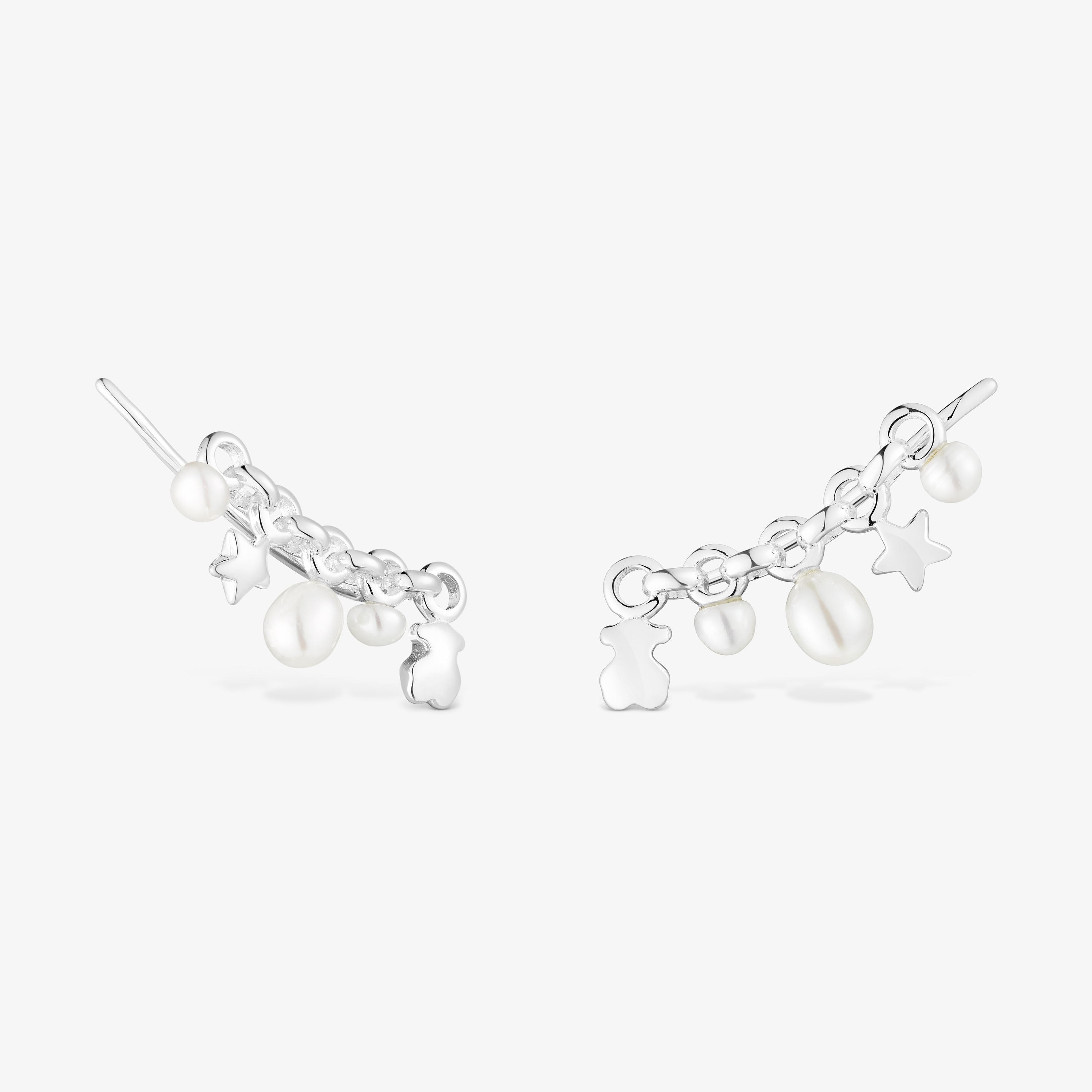 Silver Mini Icons Earcuff with bar and charms