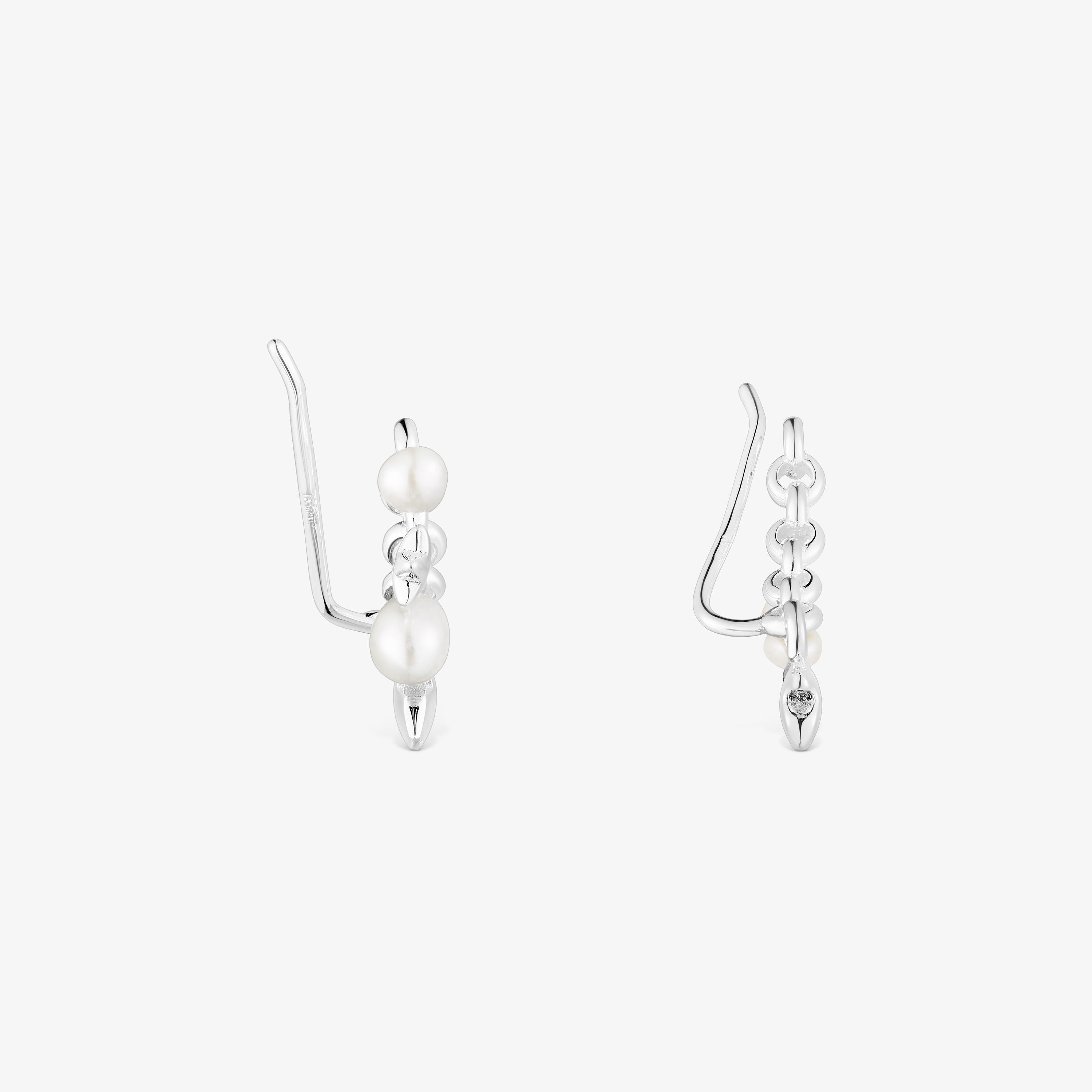 Silver Mini Icons Earcuff with bar and charms