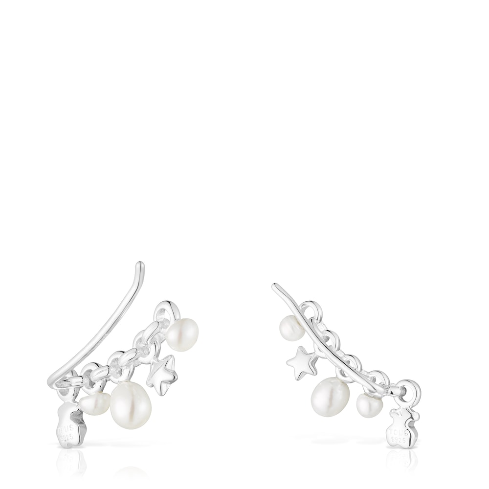 Silver Mini Icons Earcuff with bar and charms