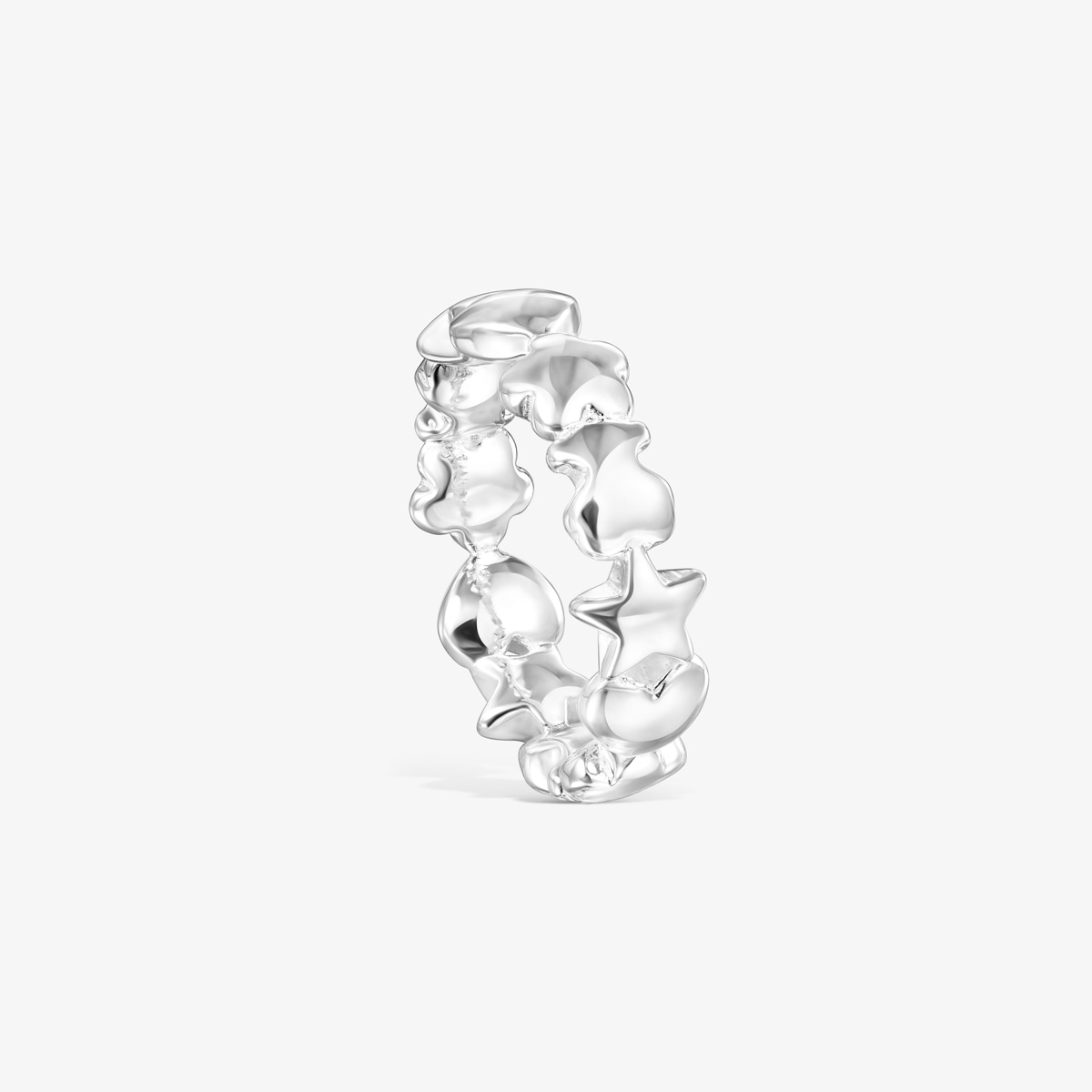 Tous - Anillo De Plata Motivos Oso, Corazón Y Flor Mini Icons Talla 11