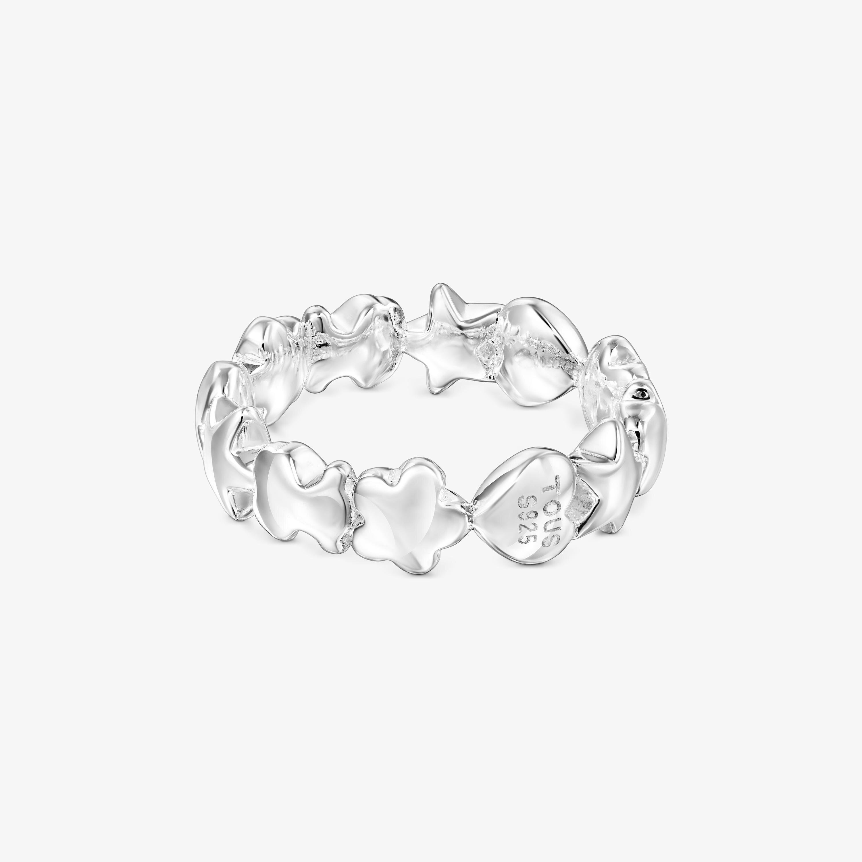 Silver TOUS Mini Icons Ring with Bear