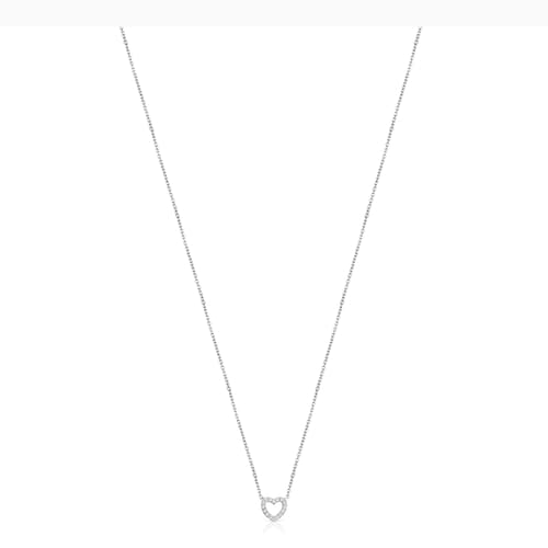 Collar coraz&oacute;n de oro blanco y diamantes Les Classiques