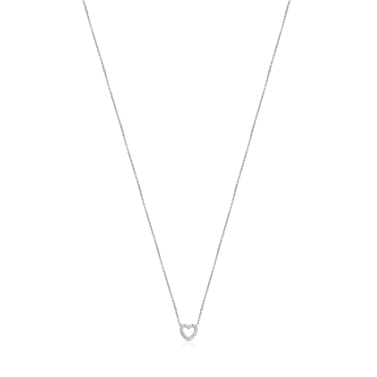 White Gold Les Classiques heart Necklace with Diamonds