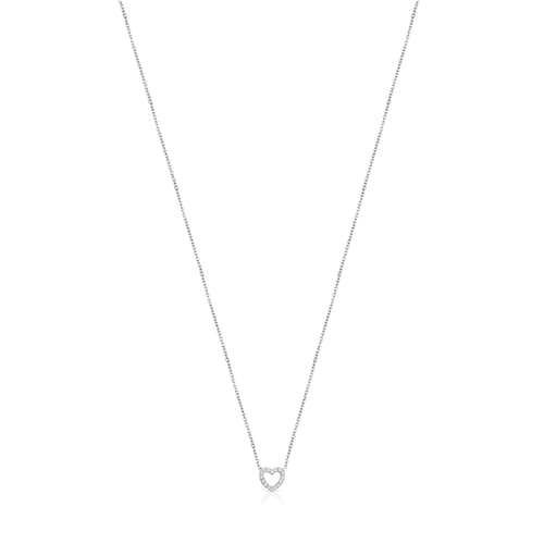 Collar corazón de oro blanco y diamantes Les Classiques