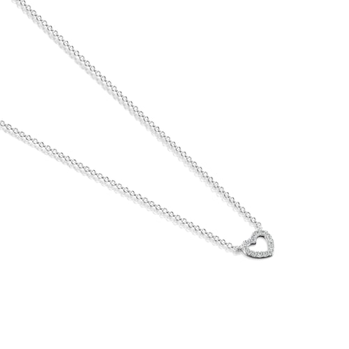 Collar corazón de oro blanco y diamantes Les Classiques